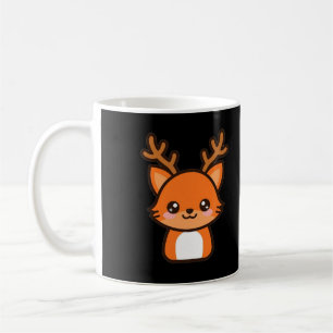 Süßer Rentier Fuchs Weihnachten Kaffeetasse