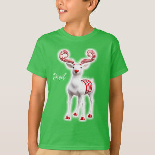 Süßer Rentier mit Zuckerrohr T-Shirt