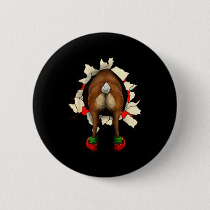 Süßer Rentierschmetter Durchbruch Weihnachten Button