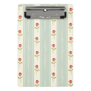 Süßer retro-femininer Shabby-chic-Stil mit blauen  Mini Klemmbrett