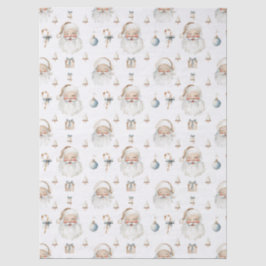 Süßer Retro-Weihnachtsmann Weiße Weihnachten Seidenpapier
