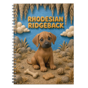 Süßer Rhodesian Ridgeback-Welpe, Babyhund Notizblock