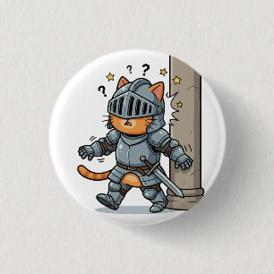 Süßer Ritterkatzen-Button Button