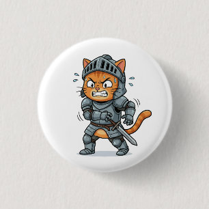 Süßer Ritterkatzen-Button Button