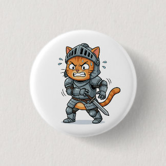 Süßer Ritterkatzen-Button Button