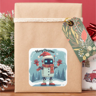 süßer Roboter Weihnachtsfeiertag Aufkleber