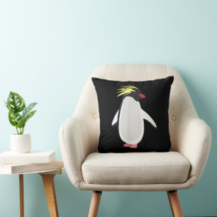 Süßer Rockhopper Pinguin Lustiges Antarktistier Kissen