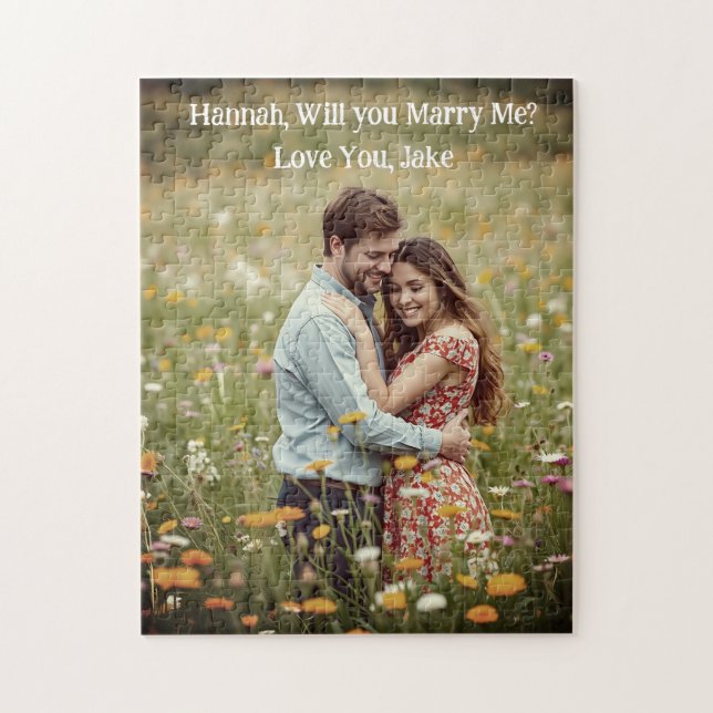 Süßer romantischer Antrag | Personalisiertes Foto (Vertikal)