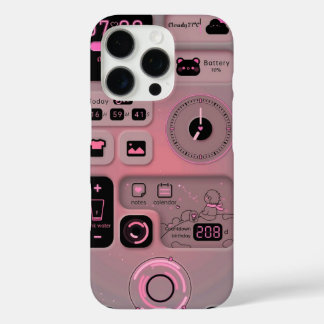 Süßer Rosa Ästhetik-Handyaufkleber iPhone 16 Pro Hülle