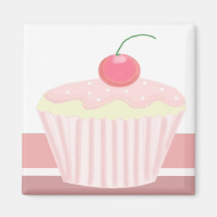 Süßer rosa Cupcake Magnet