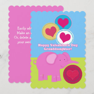 Süßer rosa Elefant zum Valentinstag für die Enkeli
