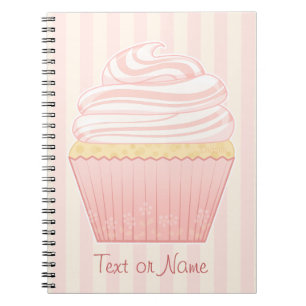 Süßer rosa eleganter kleiner Kuchen Notizblock