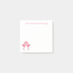 Süßer Rosa Flamingo Liebe Tropischer Hawaiianische Post-it Klebezettel