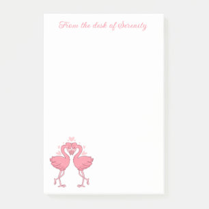 Süßer Rosa Flamingo Liebe Tropischer Hawaiianische Post-it Klebezettel
