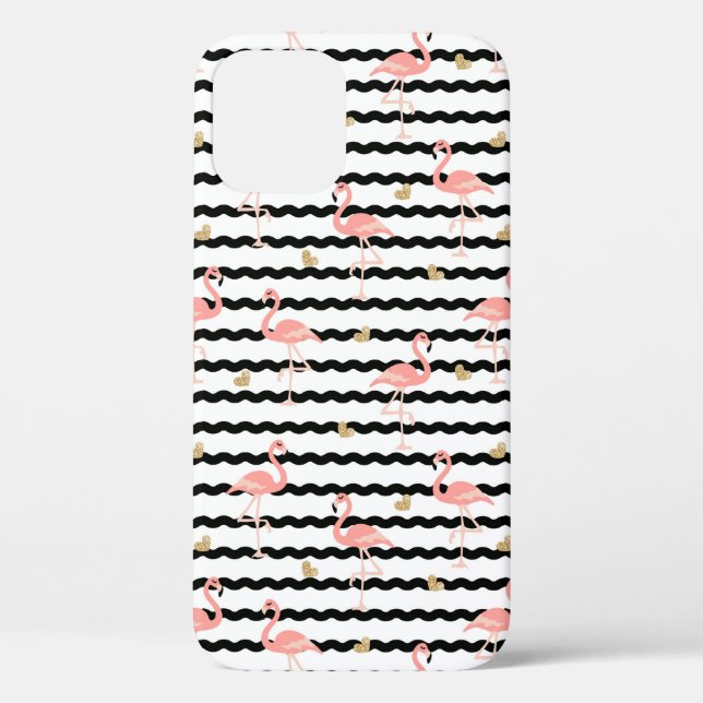 Süßer Rosa Flamingo Nahtloses Muster Case-Mate iPhone Hülle (Rückseite)