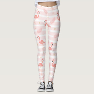 Süßer Rosa Flamingo Nahtloses Muster Leggings