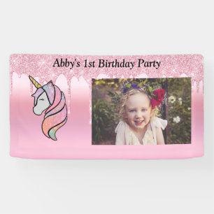 Süßer Rosa Glitter zum Tröpfeln Banner