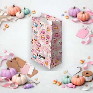 Süßer Rosa Kawaii-Geister-Café Halloween Kleine Geschenktüte