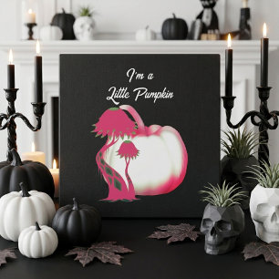 Süßer Rosa Kleiner Kürbis Halloween Herbst Pilz Quadratischer Aufkleber