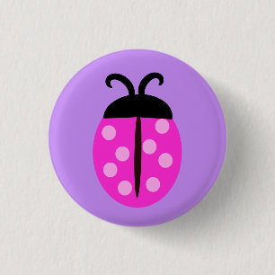 Süßer Rosa Marienkäfer  Button