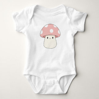 Süßer Rosa Pilz Baby-Body – Kawaii Toadstoo Baby Strampler