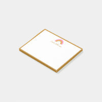 Süßer Rosa Retro-Regenbogen Personalisierte Schrif