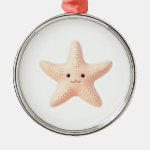 Süßer rosa Seestern Ornament Aus Metall