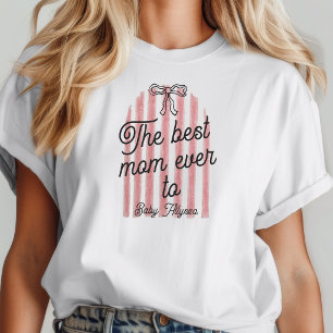 Süßer Rosa und Weißer Bogen Beste Mama Ever Baby N Tri-Blend Shirt