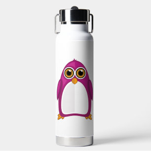 Süßer Rot-Violetter Pinguin Kawaii Cartoon Große A Trinkflasche