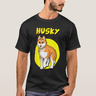 Süßer Rot-Weißer Sibirischer Husky Braune Augen T-Shirt