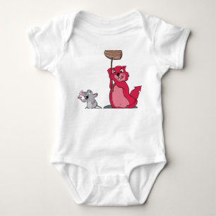 Süßer roter Arbeitsbiber-Body für Babys - Künstler Baby Strampler