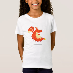 Süßer roter Cartoon-Drache T-Shirt