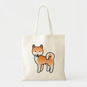 Süßer roter Cartoon-Shiba-Inu-Hund Tragetasche