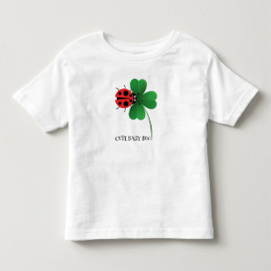 Süßer roter Marienkäfer auf Glücksblatt Kinder Kleinkind T-shirt