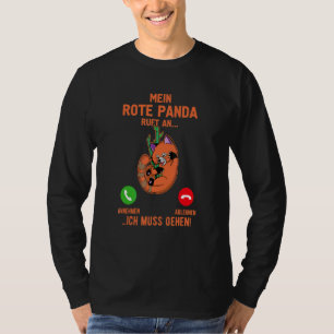 Süßer Roter Panda Asien-Panda Dame Wärter Biologe  T-Shirt