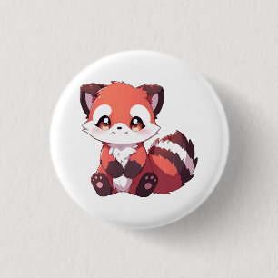 süßer Roter Panda Button