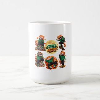 Süßer Roter Panda Chill Mode Becher Kaffeetasse