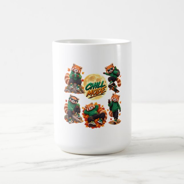 Süßer Roter Panda Chill Mode Becher Kaffeetasse (Mittel)