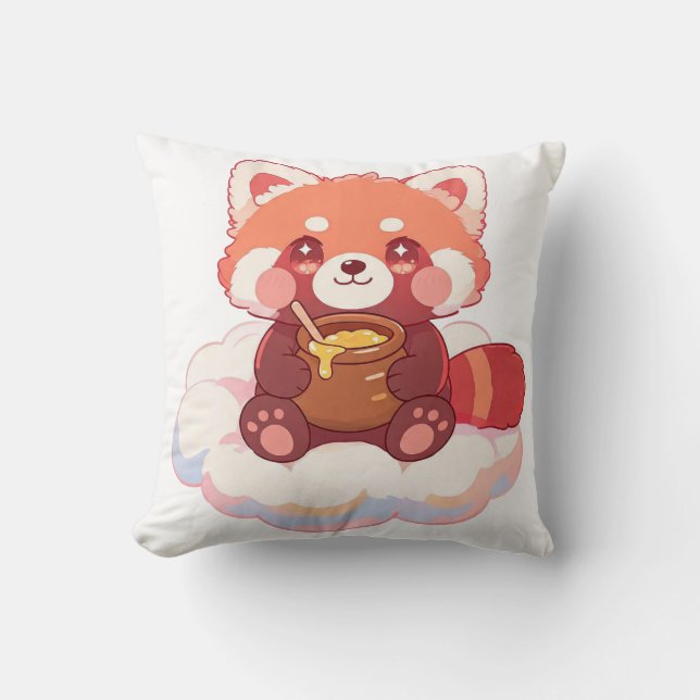 Süßer Roter Panda Kissen (Vorderseite)