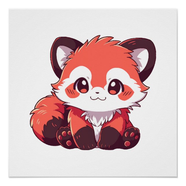  süßer Roter Panda Poster (Vorderseite)