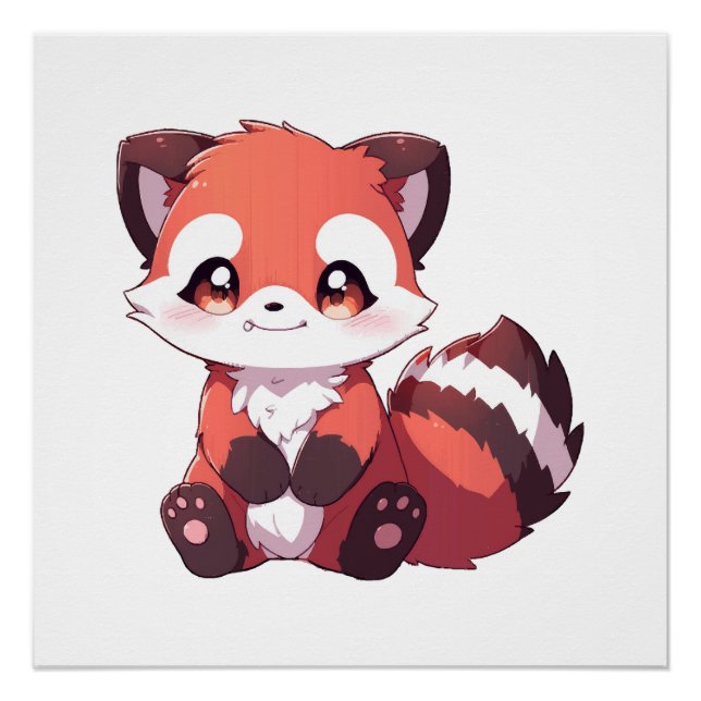  süßer Roter Panda Poster (Vorderseite)