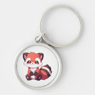 süßer Roter Panda Schlüsselanhänger