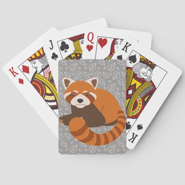 Süßer Roter Panda Spielkarten (Rückseite)