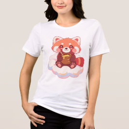 Süßer Roter Panda Tri-Blend Shirt