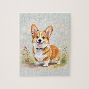 Süßer roter Pembroke Welsh Corgi Hund