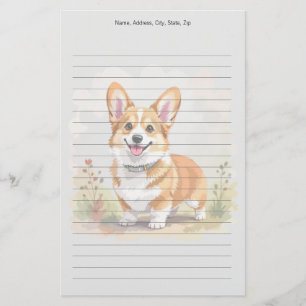 Süßer roter Pembroke Welsh Corgi Hund Briefpapier