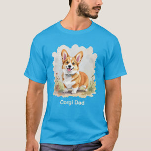 Süßer roter Pembroke Welsh Corgi Hund Papa T-Shirt