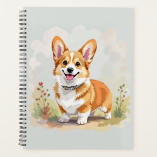 Süßer roter Pembroke Welsh Corgi Hund Planer