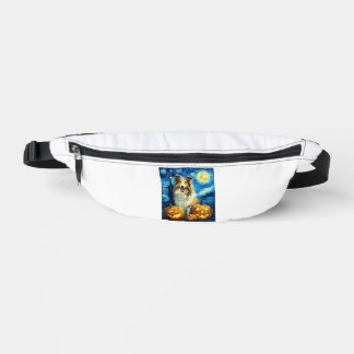 Süßer Rough Collie Hund Halloween Jack O Lantern K Bauchtasche
