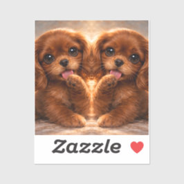 Süßer Ruby Cavalier Spaniel Aufkleber
